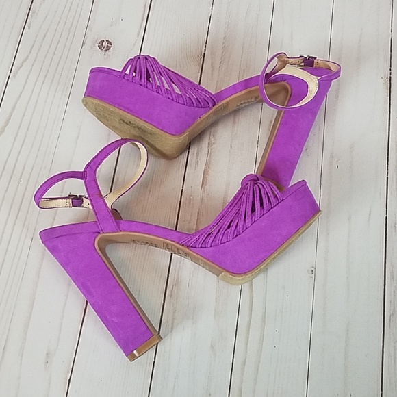 Forever 21 Purple Platform Heel Sandals - Picture 8 of 8